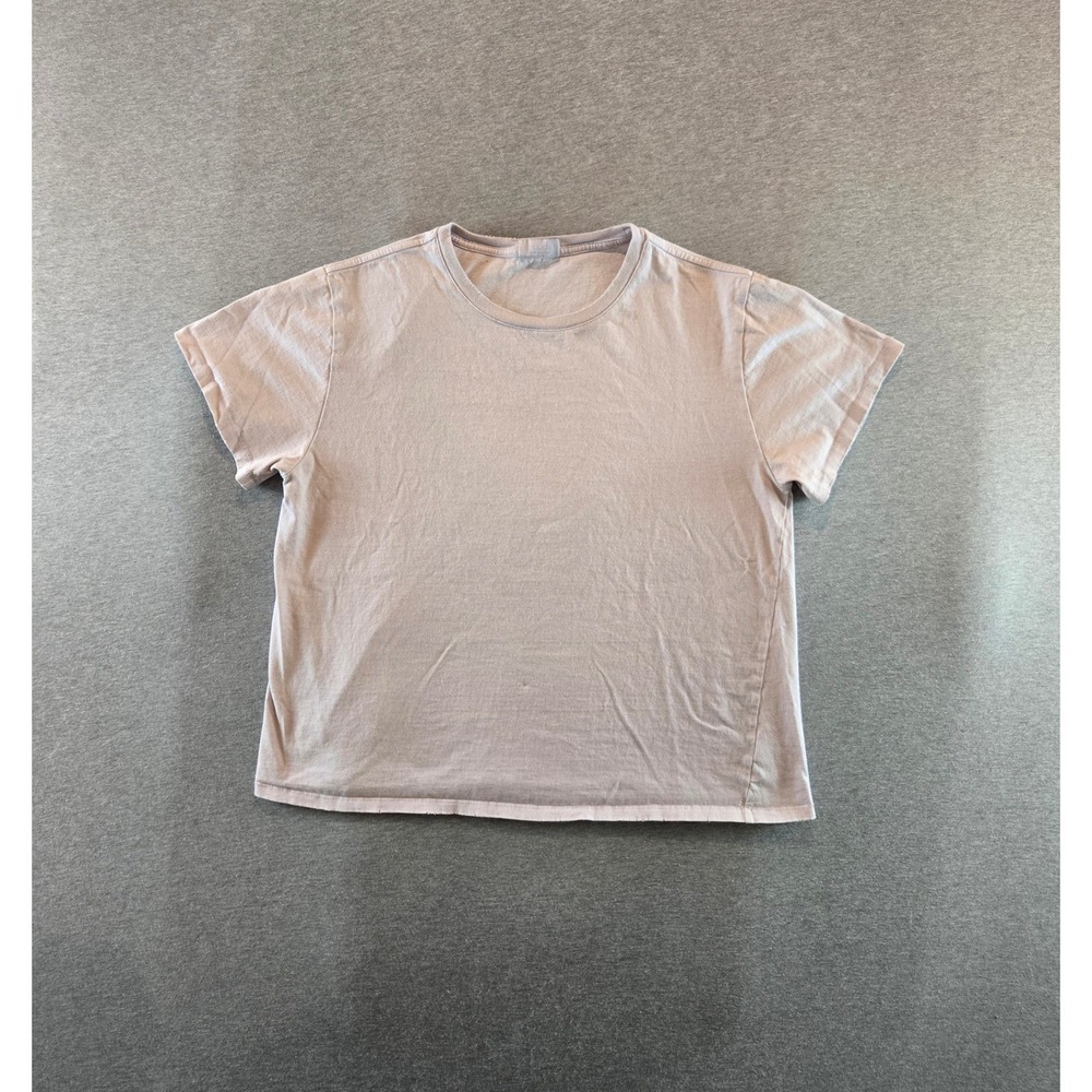 Nuuds T-Shirt Womens Medium Mauve Short Sleeve 100% Cotton Relaxed Fit Boxy